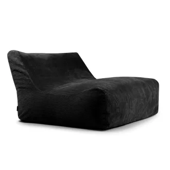 Fotoliu bean bag negru cu tapiterie din catifea reiata Sofa Lounge - SLOWDOWN imagine