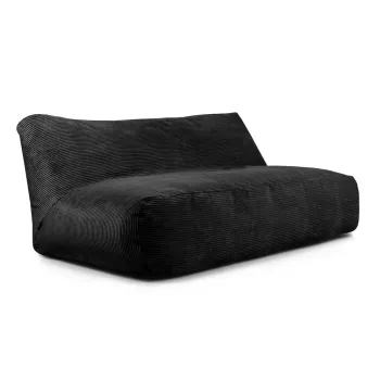 Fotoliu bean bag negru cu tapiterie din catifea reiata Sofa Tube 190 - SLOWDOWN imagine