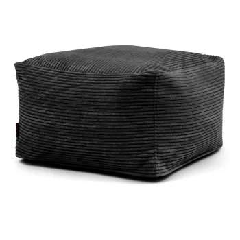 Fotoliu bean bag negru cu tapiterie din catifea reiata Softbox MooG - SLOWDOWN imagine