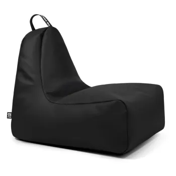 Fotoliu bean bag negru cu tapiterie din imitatie de piele Chill L - So Soft? imagine