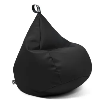 Fotoliu bean bag negru cu tapiterie din imitatie de piele Drop XL - So Soft? imagine