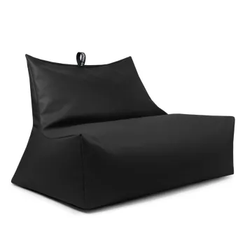 Fotoliu bean bag negru cu tapiterie din imitatie de piele Icy Sofa - So Soft? imagine