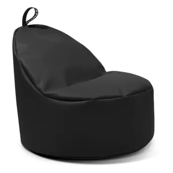 Fotoliu bean bag negru cu tapiterie din imitatie de piele Round L - So Soft? imagine