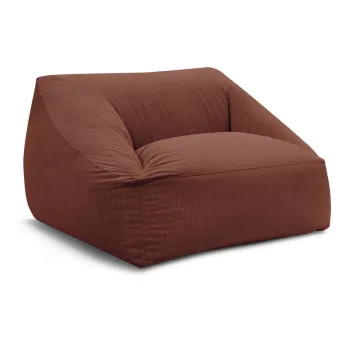 Fotoliu bean bag portocaliu cu tapiE>erie din catifea reiatALilibet aEURBobochic Paris imagine