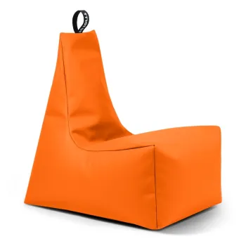 Fotoliu bean bag portocaliu cu tapiterie din imitatie de piele Icy XL - So Soft? imagine