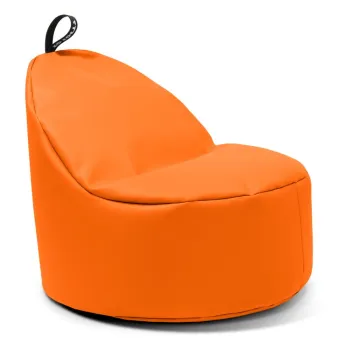 Fotoliu bean bag portocaliu cu tapiterie din imitatie de piele Round XL - So Soft? imagine