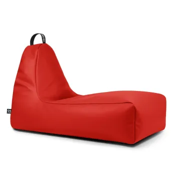 Fotoliu bean bag rosu cu tapiterie din imitatie de piele Chill XXL - So Soft? imagine