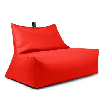 Fotoliu bean bag rosu cu tapiterie din imitatie de piele Icy Sofa - So Soft? imagine