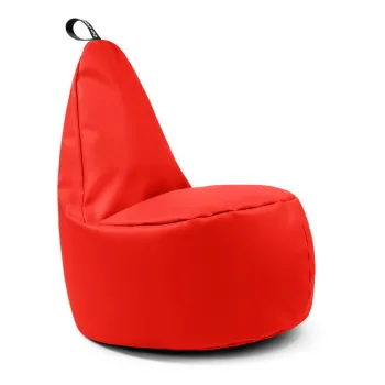 Fotoliu bean bag rosu cu tapiterie din imitatie de piele Lull L - So Soft? imagine