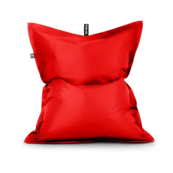 Fotoliu bean bag rosu cu tapiterie din imitatie de piele Pad XXL - So Soft? imagine