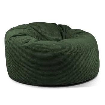Fotoliu bean bag verde cu tapiterie din catifea reiata Om 135 - SLOWDOWN imagine
