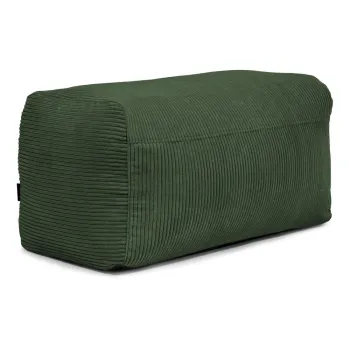 Fotoliu bean bag verde cu tapiterie din catifea reiata Plus 100 Lounge - SLOWDOWN imagine