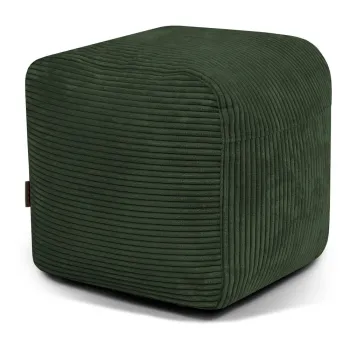 Fotoliu bean bag verde cu tapiterie din catifea reiata Plus 50 Lounge - SLOWDOWN imagine
