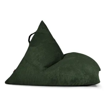 Fotoliu bean bag verde cu tapiterie din catifea reiata Razz - SLOWDOWN imagine