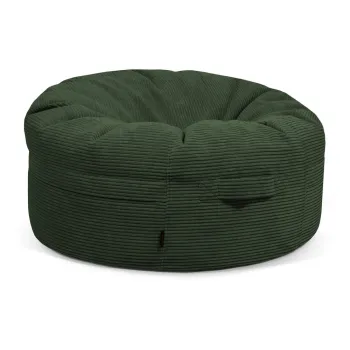 Fotoliu bean bag verde cu tapiterie din catifea reiata Roll 105 - SLOWDOWN imagine