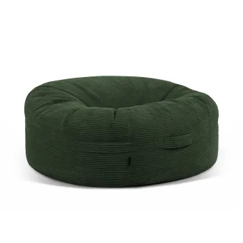 Fotoliu bean bag verde cu tapiterie din catifea reiata Roll 135 - SLOWDOWN imagine
