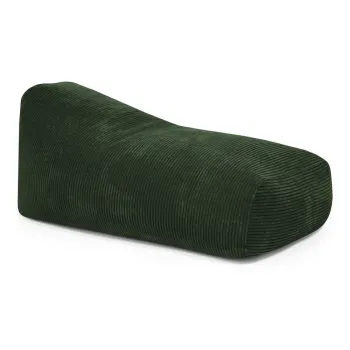 Fotoliu bean bag verde cu tapiterie din catifea reiata Snug 130 - SLOWDOWN imagine