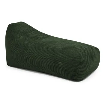 Fotoliu bean bag verde cu tapiterie din catifea reiata Snug Long 140 - SLOWDOWN imagine
