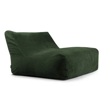Fotoliu bean bag verde cu tapiterie din catifea reiata Sofa Lounge - SLOWDOWN imagine