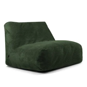 Fotoliu bean bag verde cu tapiterie din catifea reiata Sofa Tube - SLOWDOWN imagine