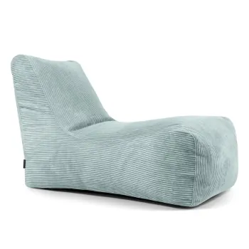 Fotoliu bean bag verde menta cu tapiterie din catifea reiata Lounge - SLOWDOWN imagine