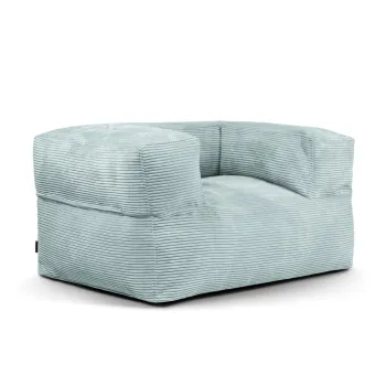 Fotoliu bean bag verde menta cu tapiterie din catifea reiata MooG - SLOWDOWN imagine