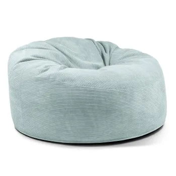 Fotoliu bean bag verde menta cu tapiterie din catifea reiata Om 135 - SLOWDOWN imagine