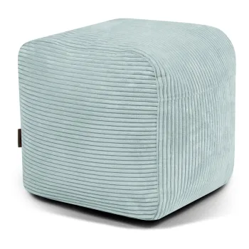 Fotoliu bean bag verde menta cu tapiterie din catifea reiata Plus 50 Lounge - SLOWDOWN imagine