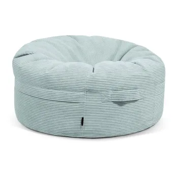 Fotoliu bean bag verde menta cu tapiterie din catifea reiata Roll 105 - SLOWDOWN imagine
