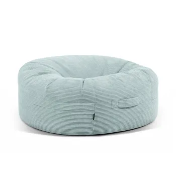 Fotoliu bean bag verde menta cu tapiterie din catifea reiata Roll 135 - SLOWDOWN imagine