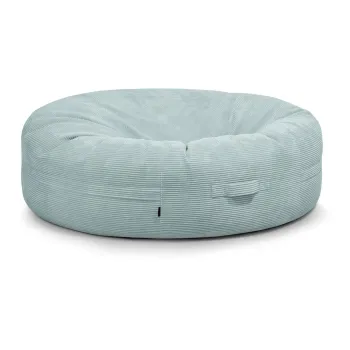 Fotoliu bean bag verde menta cu tapiterie din catifea reiata Roll 190 - SLOWDOWN imagine