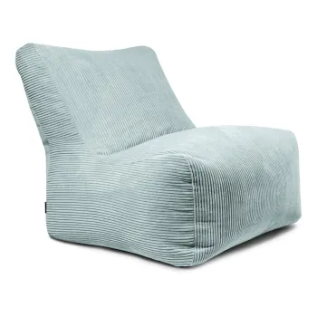 Fotoliu bean bag verde menta cu tapiterie din catifea reiata Seat 100 Lounge - SLOWDOWN imagine
