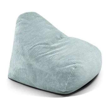 Fotoliu bean bag verde menta cu tapiterie din catifea reiata Snug 100 - SLOWDOWN imagine