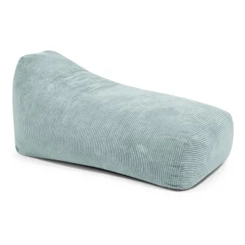 Fotoliu bean bag verde menta cu tapiterie din catifea reiata Snug Long 140 - SLOWDOWN imagine