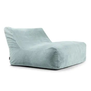 Fotoliu bean bag verde menta cu tapiterie din catifea reiata Sofa Lounge - SLOWDOWN imagine