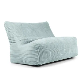 Fotoliu bean bag verde menta cu tapiterie din catifea reiata Sofa Seat Lounge - SLOWDOWN imagine