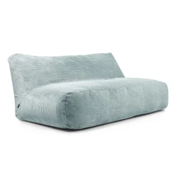 Fotoliu bean bag verde menta cu tapiterie din catifea reiata Sofa Tube 190 - SLOWDOWN imagine