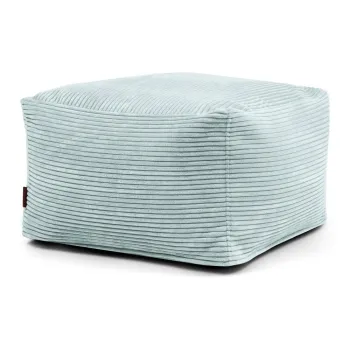 Fotoliu bean bag verde menta cu tapiterie din catifea reiata Softbox MooG - SLOWDOWN imagine
