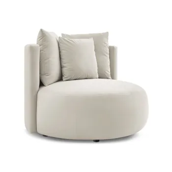 Fotoliu bej cu tapiE>erie din catifea Cesar aEURBobochic Paris imagine