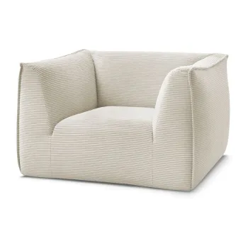 Fotoliu bej cu tapiE>erie din catifea reiatAGiorgia aEURBobochic Paris imagine