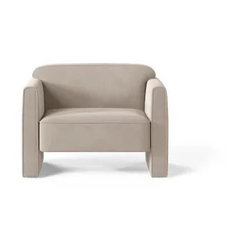 Fotoliu bej cu tapiterie din catifea Abby - Micadoni imagine