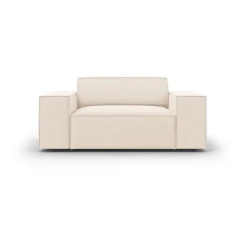 Fotoliu bej cu tapiterie din catifea Jodie - Micadoni Home imagine