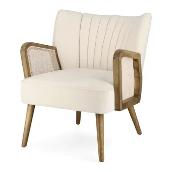 Fotoliu bej cu tapiterie din catifea Virna - Bizzotto imagine