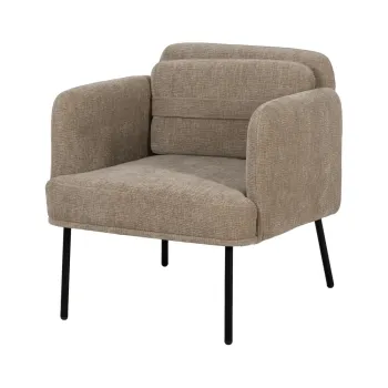 Fotoliu bej cu tapiterie din chenille Bind - Ixia imagine