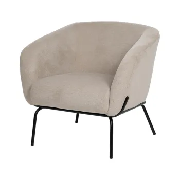 Fotoliu bej cu tapiterie din chenille Classic - Ixia imagine