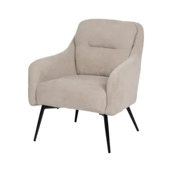 Fotoliu bej cu tapiterie din chenille Classic - Ixia imagine