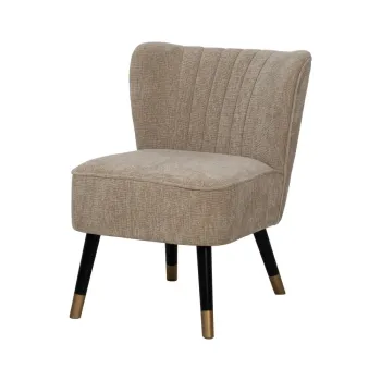 Fotoliu bej cu tapiterie din chenille Glam - Ixia imagine