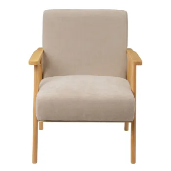 Fotoliu bej cu tapiterie din chenille Vintage - Casa Seleccion imagine