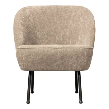 Fotoliu bej cu tapiterie din chenille Vogue - WOOOD imagine