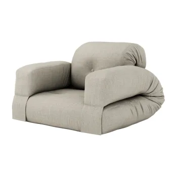 Fotoliu bej cu tapiterie din in Hippo - Karup Design imagine